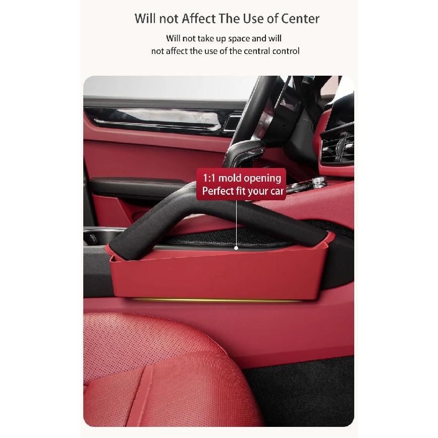 2PCS Center Console Storage Box For Porsche Cayenne 2018-2025 Car Central Control Gap Phone Key Holder Organizer Accessoriess