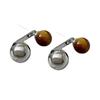Geometric Tigers Eye Stone Drop Earrings Youthful And Trendy Tigers Eye Stone Earrings Drop Studs For Distinctive Taste