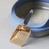 Cat Litter Scoop Stainless Steel Mesh Scooper Metal Kitten Poop Sifting Shovel with Rubber Handle for Cat Litter Box