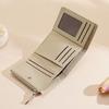 RFID Blocking Trifold Wallet Men Women Anti Theft PU Leather Short Wallet Large Capacity Card Holder Zipper Coin Purse