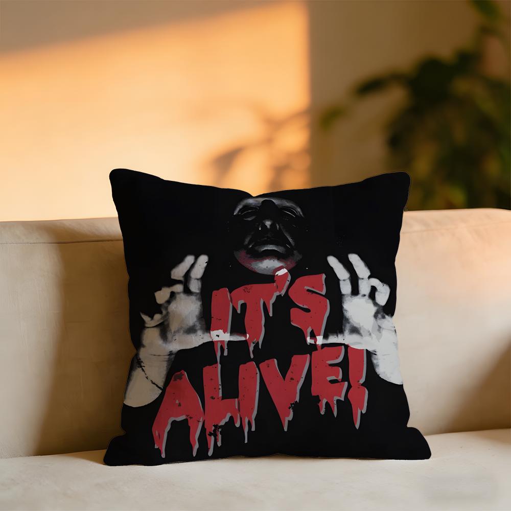 Frankenstein Cushion Cover Cozy Velvet Throw PillowSoft Warm Cushion For Sofa  Bed