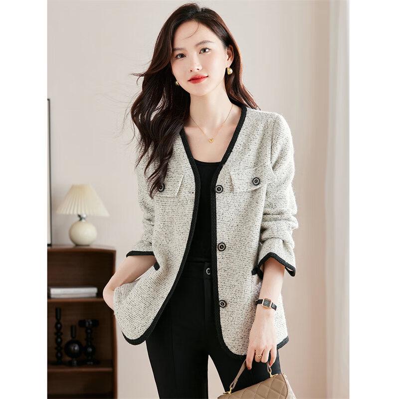 

Женская осенняя куртка петитного размера в стиле «аромат» из короткой шерстяной смеси XL