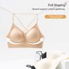 FINETOO Seamless Wave Support Band Bralette Skin Friendly Soft Breathable Push Up Bra Cross Back Invisible Daily Sleep Brassiere