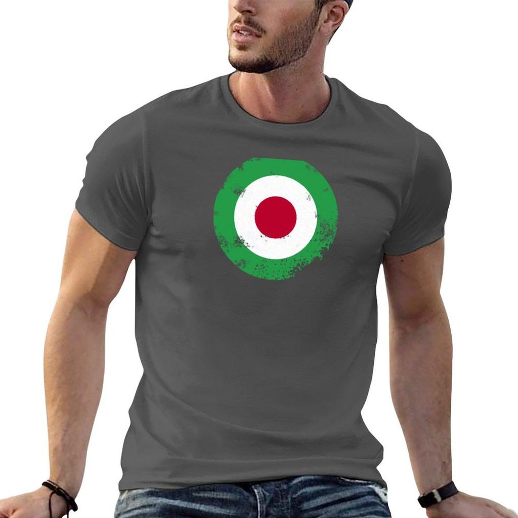 Vintage Italian Mod Target TShirt Plus Size Workout Short Sleeve Top