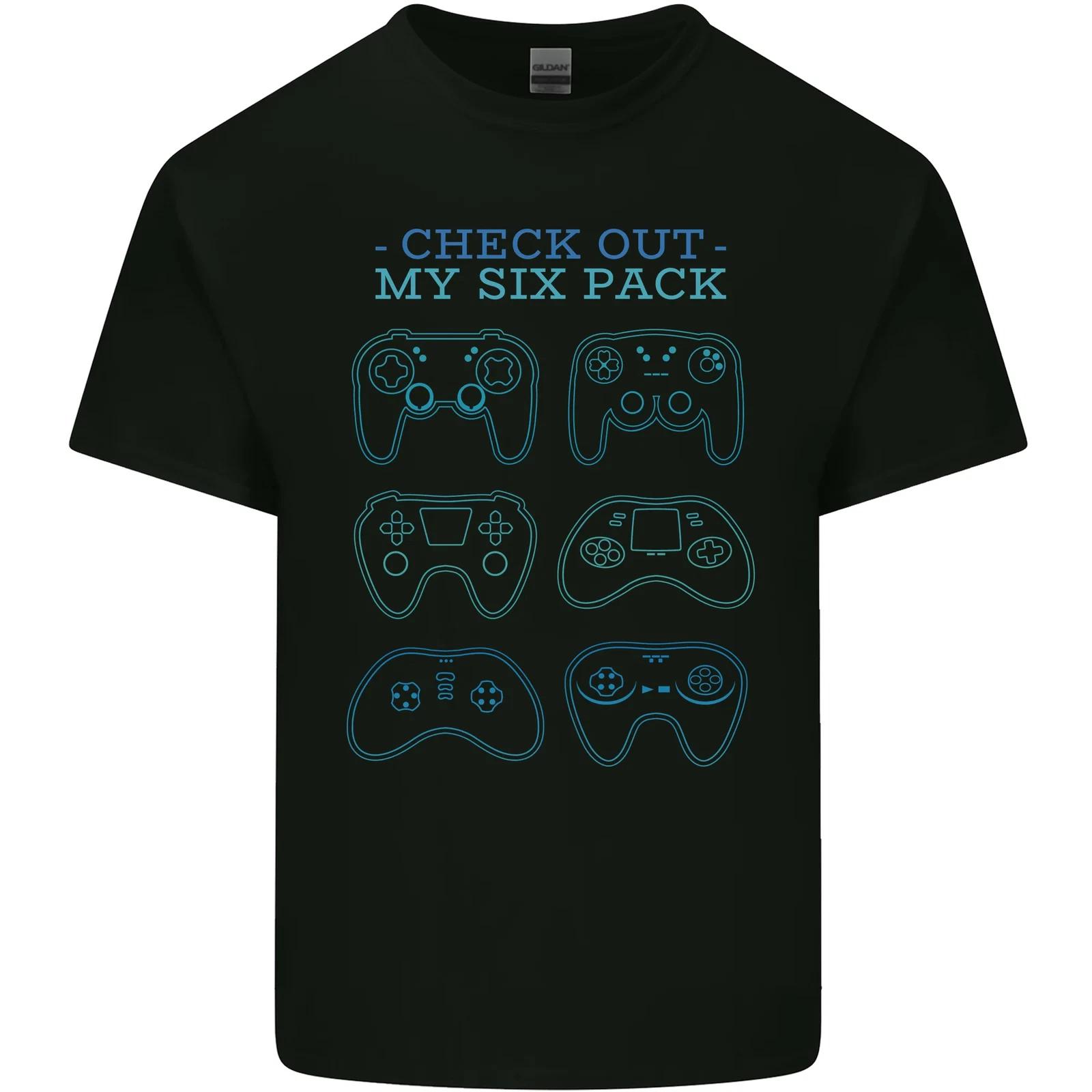 

Six Pack Controller Funny Gaming Gamer Kids T-Shirt Childrens 2XL