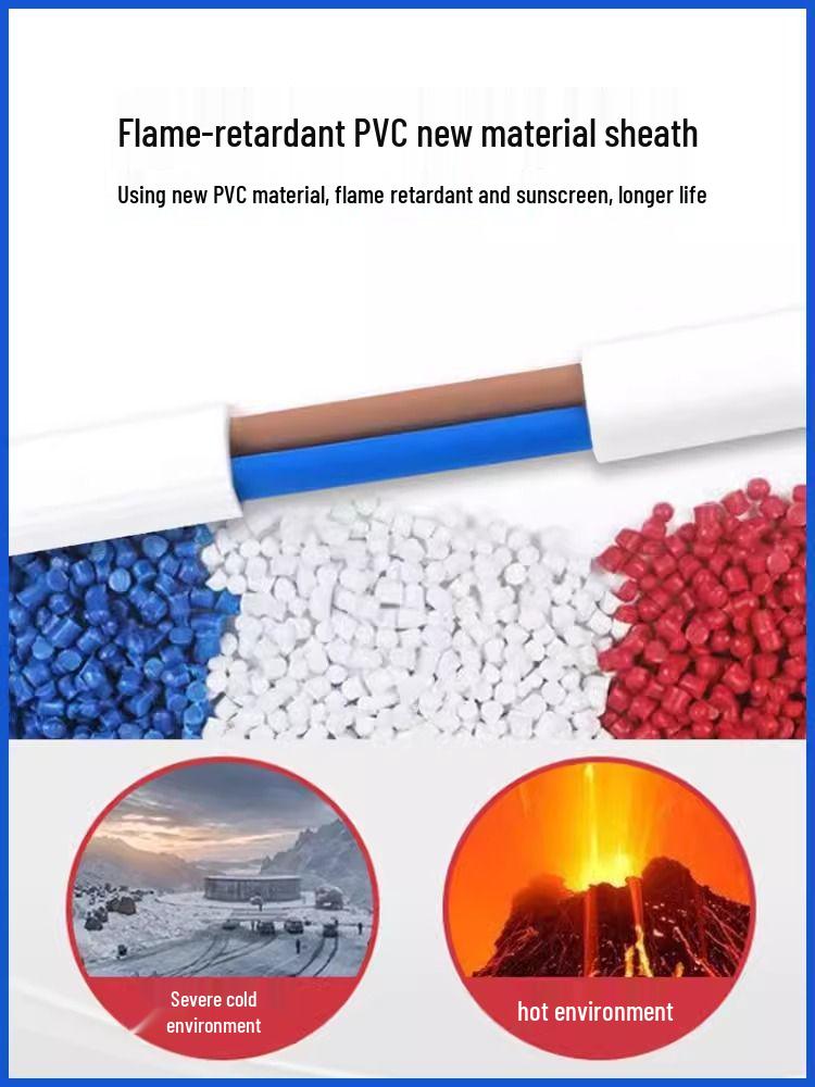 Waterproof and Sunproof Soft Sheathed 2-Core Power Cord, Available In 0.75/1/1.5/2.5/4 Sq Mm, for Household Use