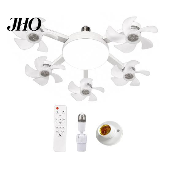 Ventilatore da Soffitto con Luce 3/4/5 Pale e Telecomando, 2-in-1 LED Silenzioso tipo Drone per Ventilazione Soggiorno, Pale Pieghevoli, 3 Velocità Dimmerabile, Attacco E27 per