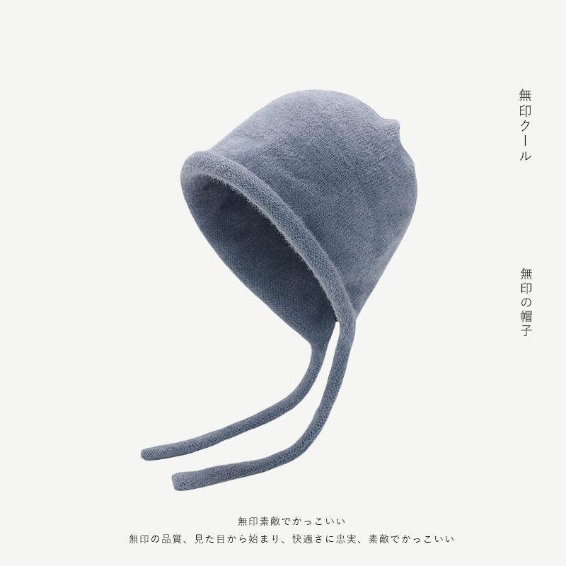 

Зимняя шапка-бини для детей, теплая, большой обхват головы, головной убор, вязаная шерстяная шапка, защита ушей, осень и зима One Size (55-60cm)