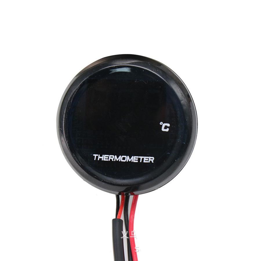 Universal Motorcycle Thermometer Instruments Water Temp Temperature LED Digital Display Gauge Meter With 16mm Temp Temperature Sensor Adapter