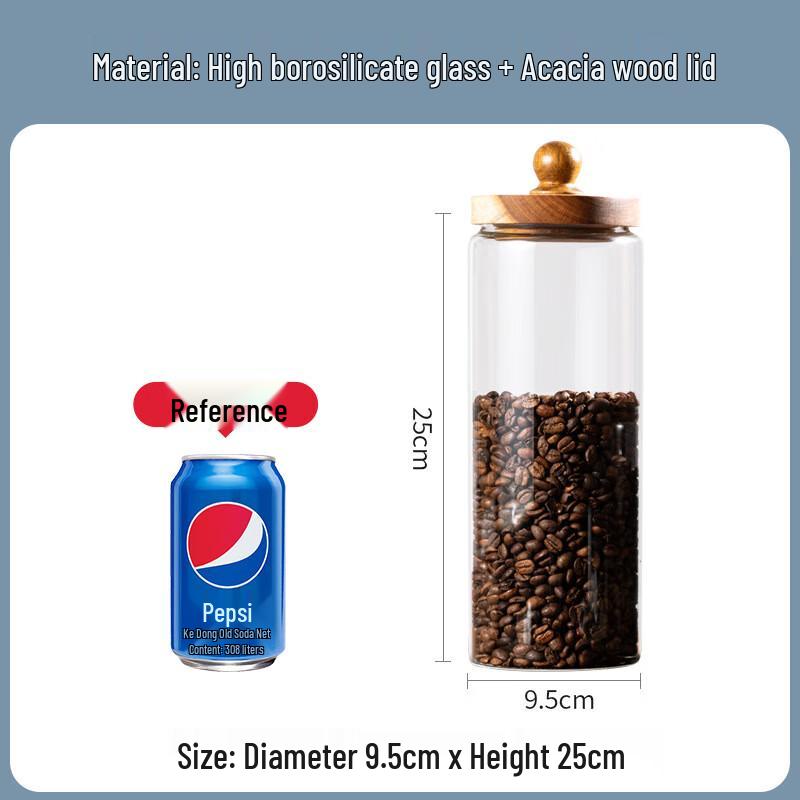 Glass Storage Jar with Wooden Lid