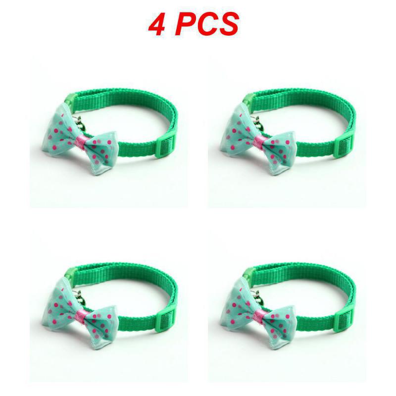 1/2/4PCS Dorakitten Bow Decor Pet Collar Adjustable Dot Design Cute Bell Dog Collar Bow Kitten Collar Pet Supplies Clothing