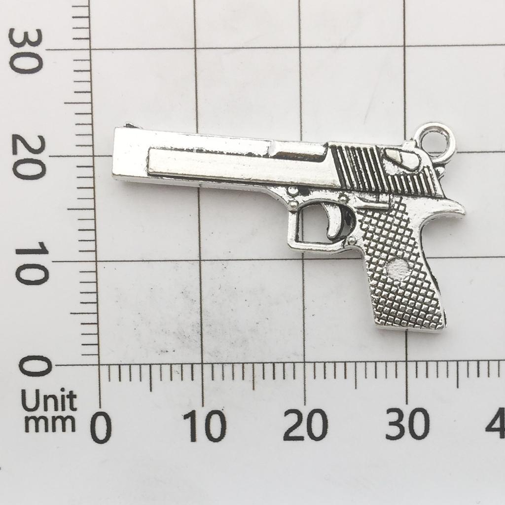 DIY Vintage Alloy Jewelry Accessories Ancient Silver Gun Weapon Bullet Necklace Bracelet Pendant Factory Direct Sales
