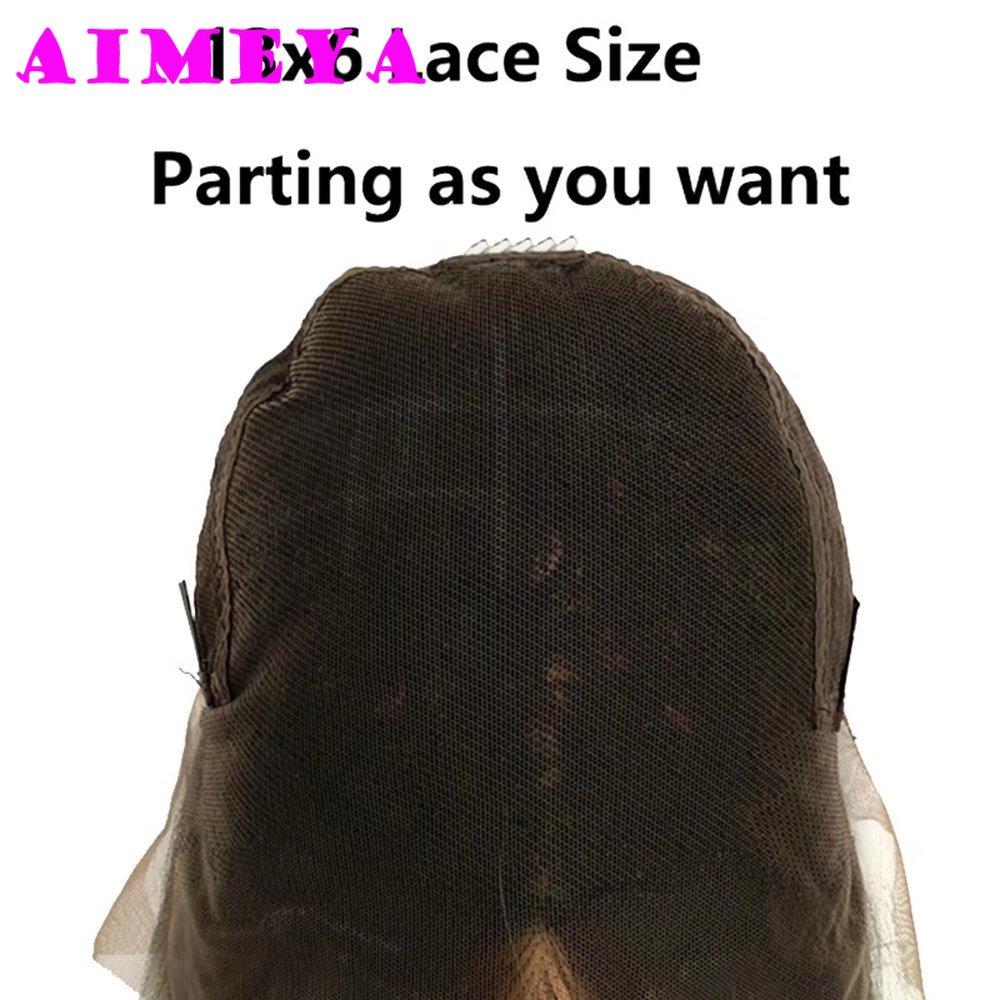 AIMEYA 13X6 Lace Front Wigs for Women Girls Natural Looking Black Long Straight Wigs Heat Resistant Synthetic Hair Wig Daily Use
