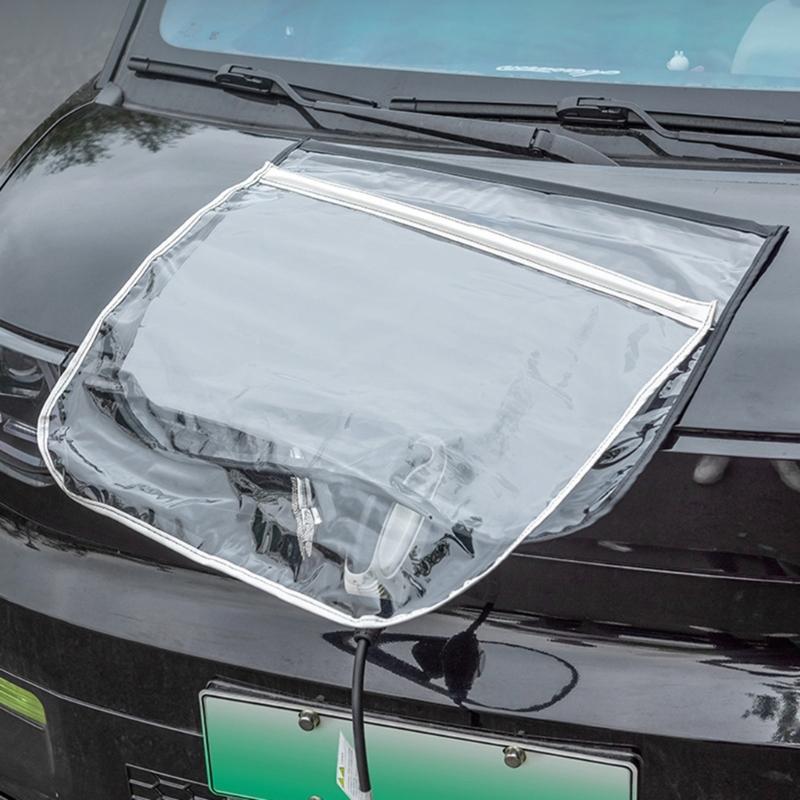 Weather Resistant Electric Vehicle Charger Port Cover Rain Shield With Magnetic Closure, Protects Against Rain and Snow