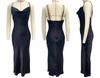 Women's Urban Fashion Solid Color Dress with Deep V-neck, Slim Fit, and Spaghetti Straps for Spring/Summer 2024.