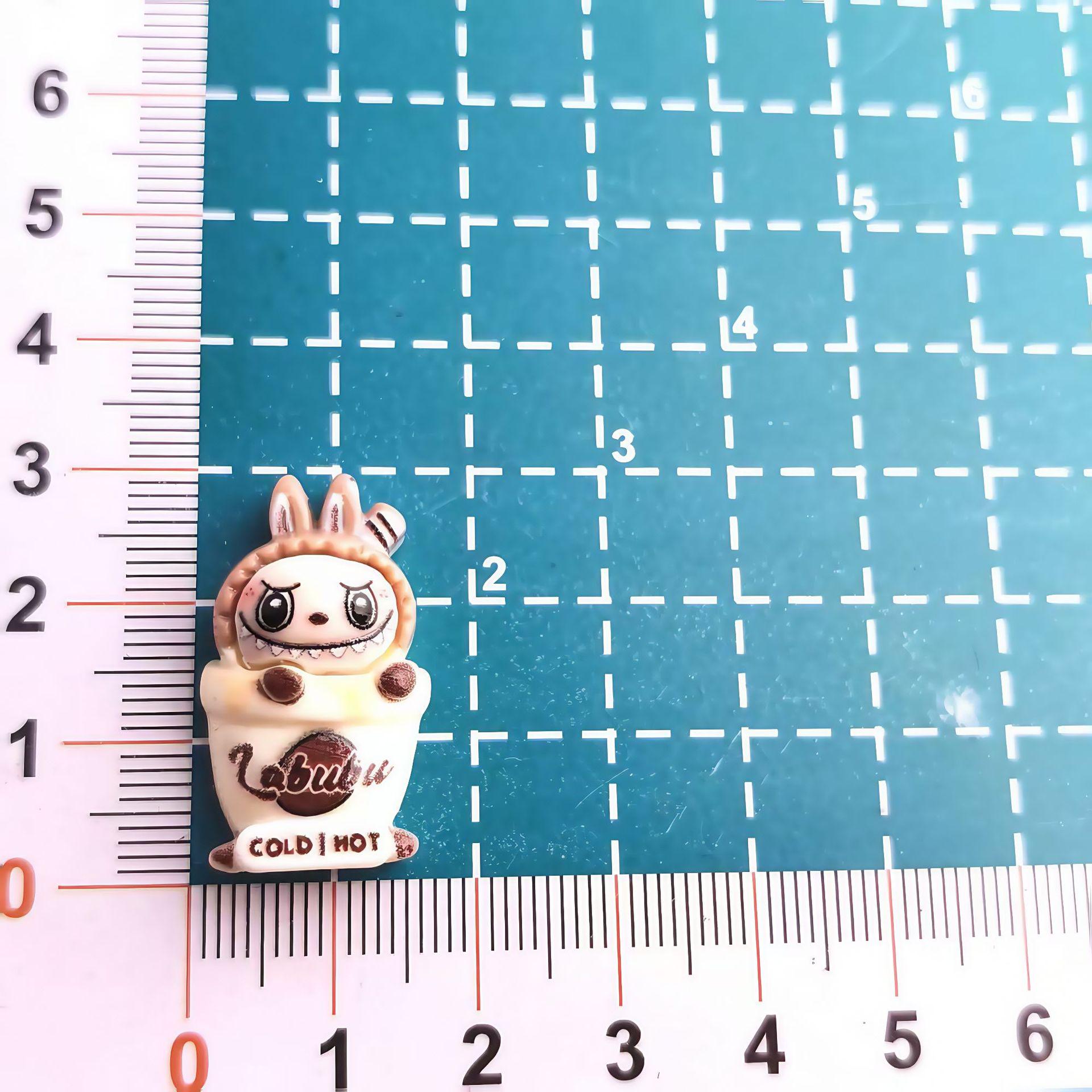 Cartoon Labubu Resin Keychain Magnet Jewelry & Ornament Accessories Small Card