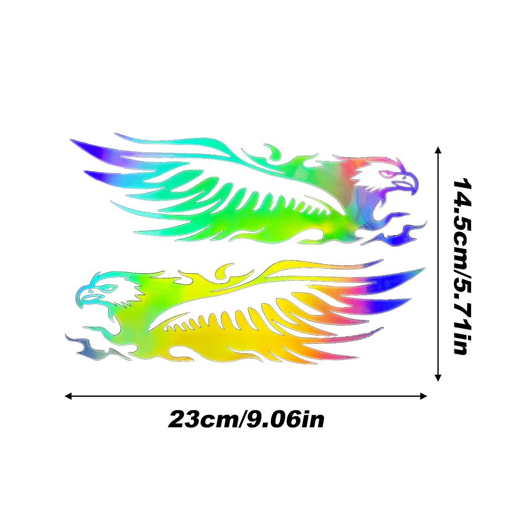 Motorcycle Decals Eagle Design Motorcycle Tank Decals Vintage Reflective Waterproof Self-Adhesive Patch for Vehicles Decoration