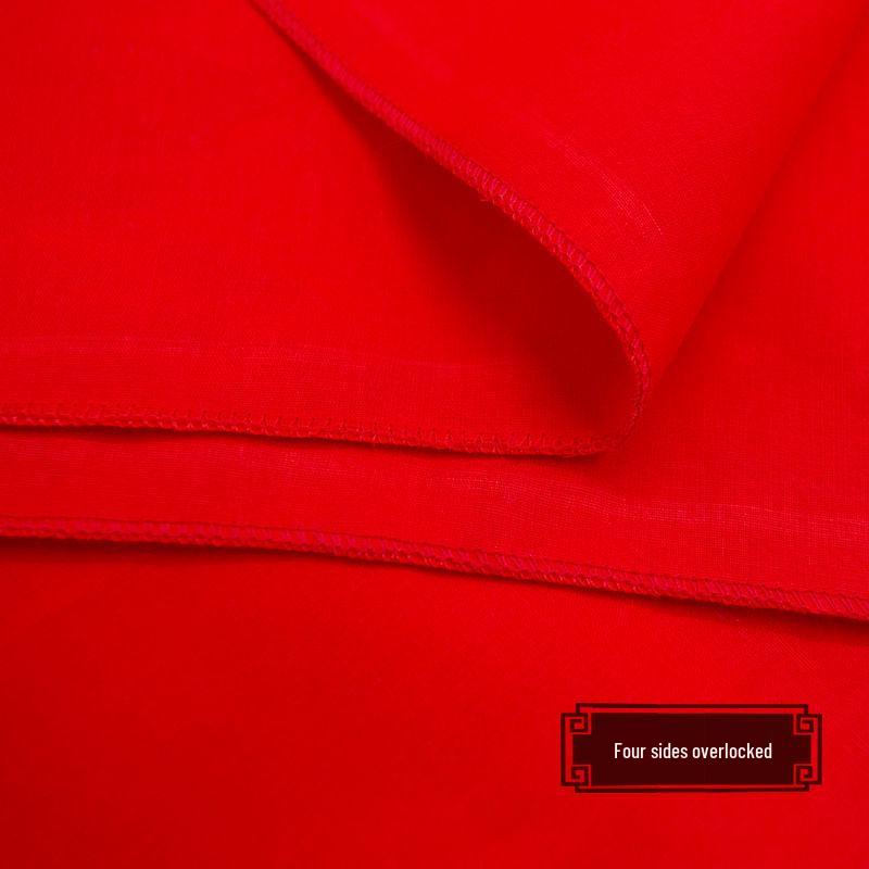 Silk Cotton Chinese Red Fabric for Happy Events and Housewarming, Free Shipping