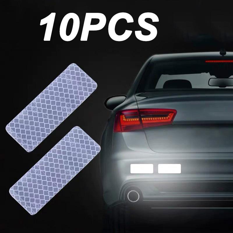 10Pc Car and motorcycle reflective sticker Safety Tape Anti Collision Warning Reflective Sticker for Automobile Trunk Decoration