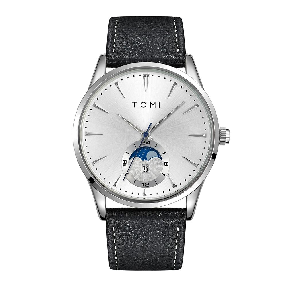 Men Luxury Leather Strap Watch Business and Leisure Large Dial Calendar Men Quartz Watch Relogio Masculino