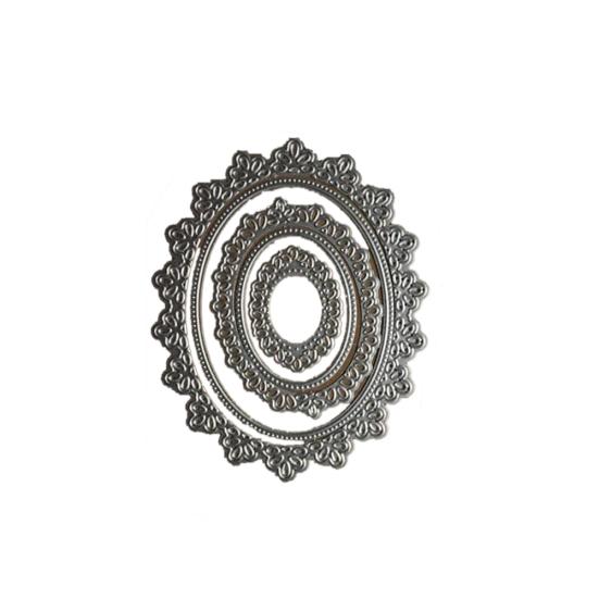 Oval Flower Frame Metal Cutting Dies DIY Scrapbooking Paper Cards Album