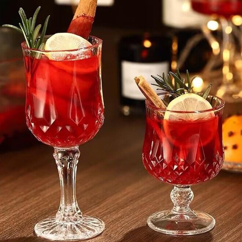 Vintage Crystal Glass Spirits Goblet Cup Cocktail Goblet Engraved Wine Glass Whisky Cups Juice Cup Beer Mug Home Bar Drinkware