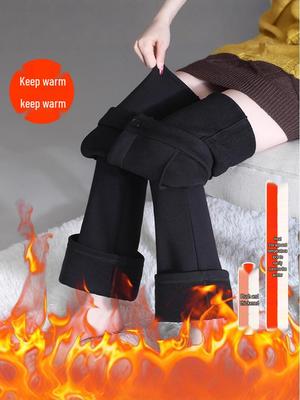 Women's High-Waist Slimming Fleece-Lined Flared Pants for Autumn/Winter 2025