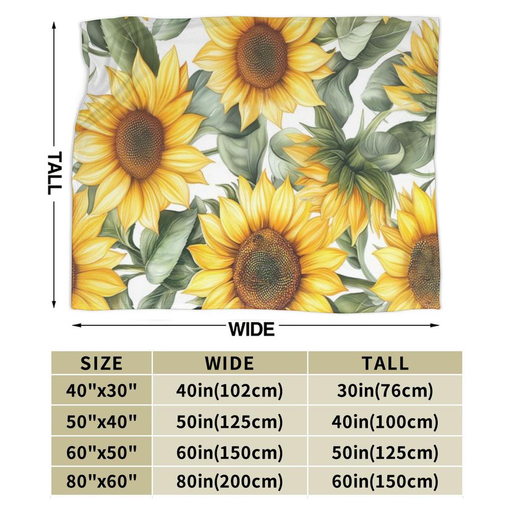 Sunflowers Personalized Soft Decorate Home An UltraSoft Micro Fleece Blanket