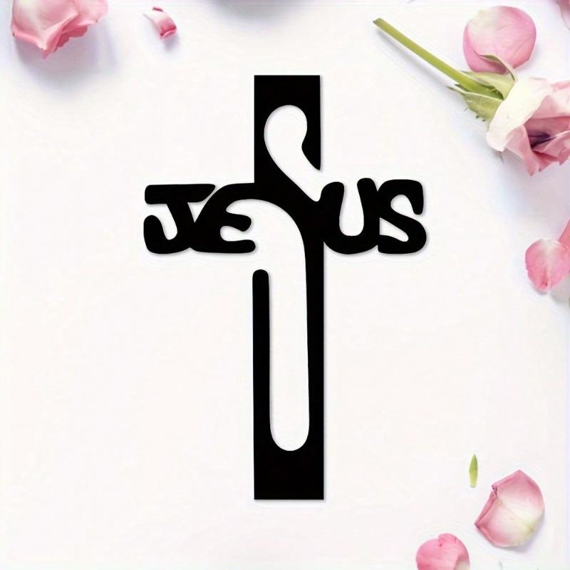 Jesus Cross Metal Wall Art Christian Decor Living Room Housewarming Christmas Gift
