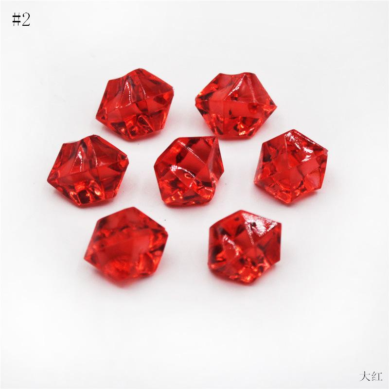 DIY 100PCS Plastic Gems Ice Grains Colorful Stones Jewels Acrylic Jewels Ice Counter Crystal Diamonds Crafts Beads Toy Children