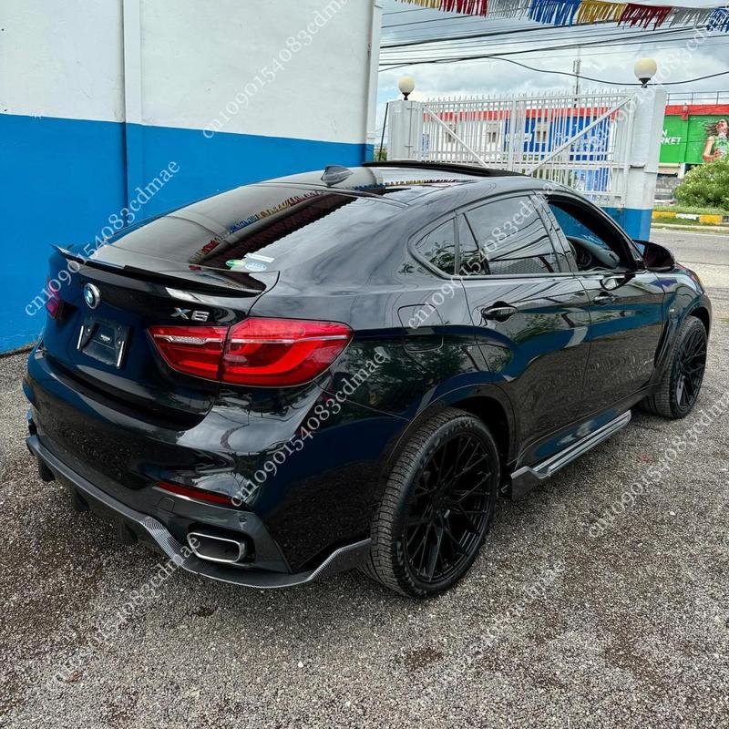 For BMW X6 F16 M50i M50d xDrive35i 50i 30d 40d X6M 2014-2019 Rear Spoiler Car Trunk Tail Wings ABS Cover Trim Body Kits Tuning