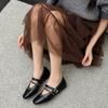 French Retro Niche Rivet Double Buckle Mary Jane Flat Single Shoes Women's 2025 New Korean Version of Soft-soled Ballet Ladyshoes