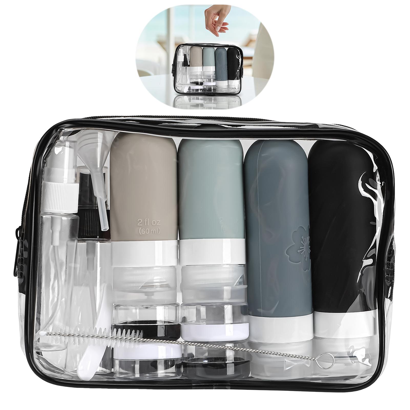 

Squeezable Refillable Bottles Wide Mouth Leakproof Case Travel makeup Containers for Lotion Shampoo Cream Cosmetics accessories