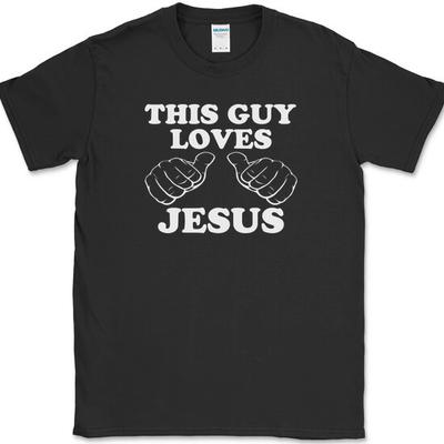Ce gars aime Jésus T-shirt Drôle Chrétien Religieux Pour Lui T-shirt Texte