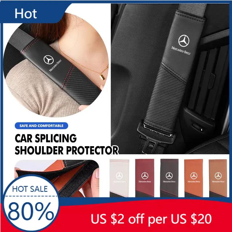 FJR5 For Mercedes Benz Car Seat Safety Belt Shoulder Cover Spliced Protective Cover CLK GLC W212 C200 C300 W203 W204 W205 W169 W176