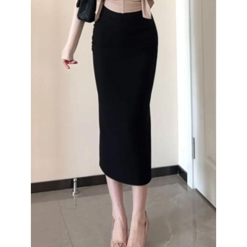 

Kaichun Носите Полный Комплект Корейская Серия Нежный Стиль Чистое Желание Молодая Светская Львица Темперамент Рубашки на шнуровке Юбка Костюм-двойка Skirt S(85-100)