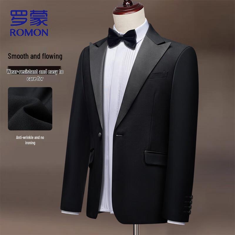 ROMON Men s Slim Fit Four Seasons Business Formal Suit L