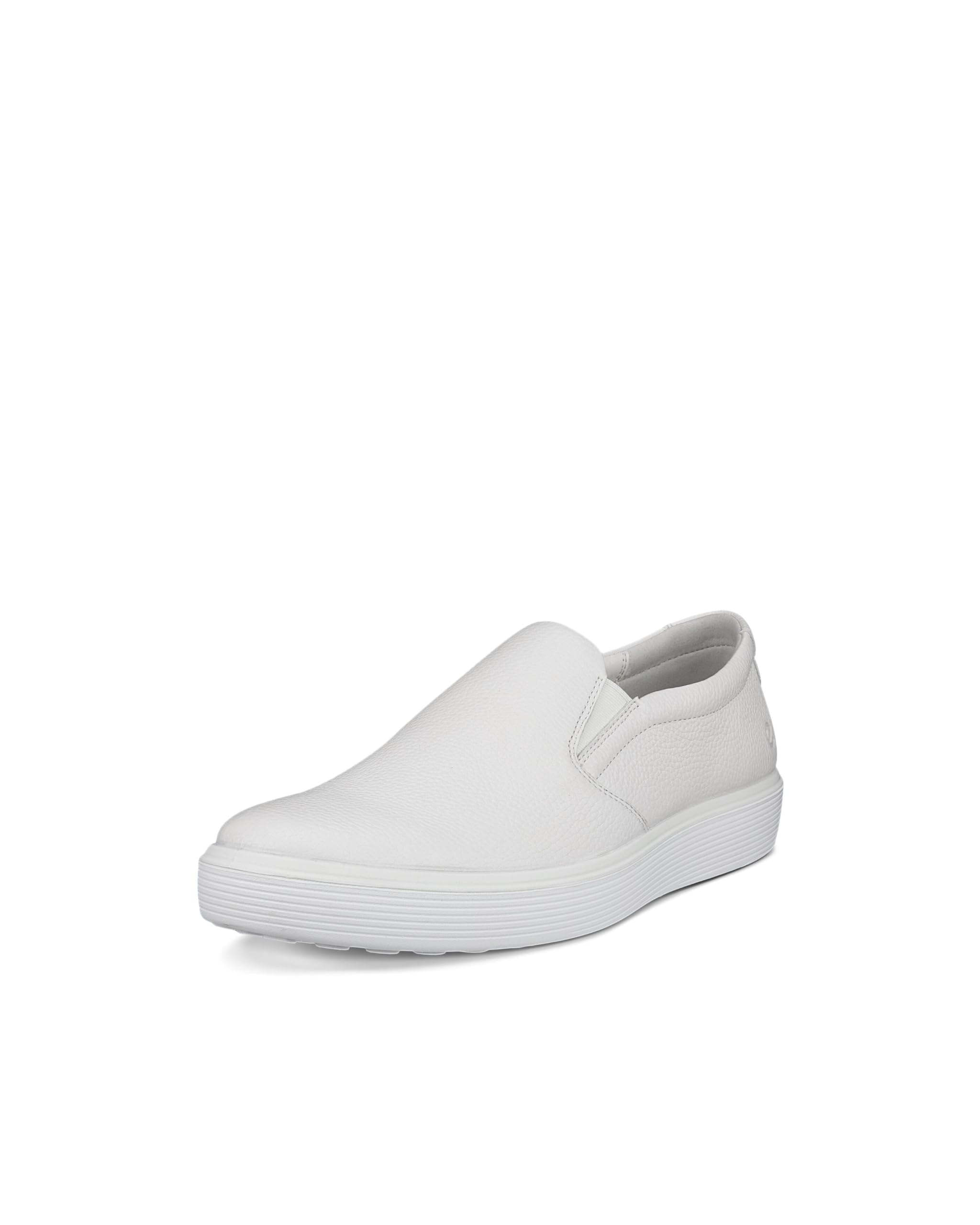 

ECCO SOFT 60 M Men s Genuine Leather Slip-On Shoes, 52545401007, White, Size 26.0 cm, 3E