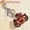 Vintage Leather Motorcycle Keychain With Handcrafted Finish For Bag Decoration And Cool Style
