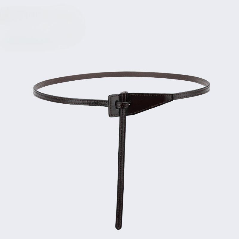 Slim Waist Belt, Jester Leather Knotted Suit Jacket, Waist-hugging Fashion Versatile Shirt Belt