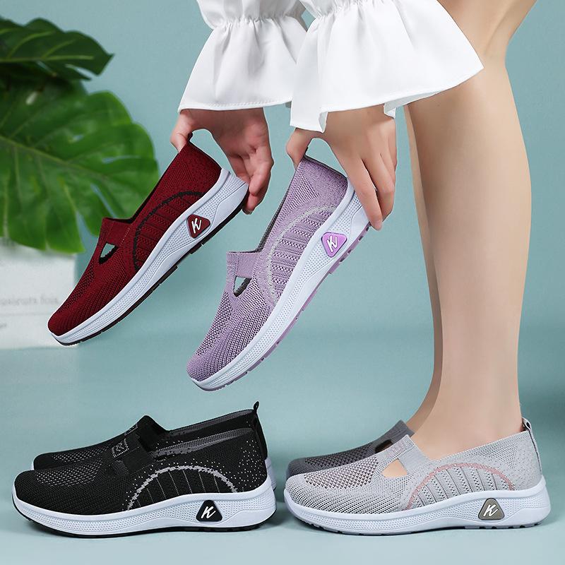 Summer Shoes for Women Fashion Mesh Comfortable Breathable Slip on Platform Wedges Flats Zapatos De Mujer Loafers Sneakers