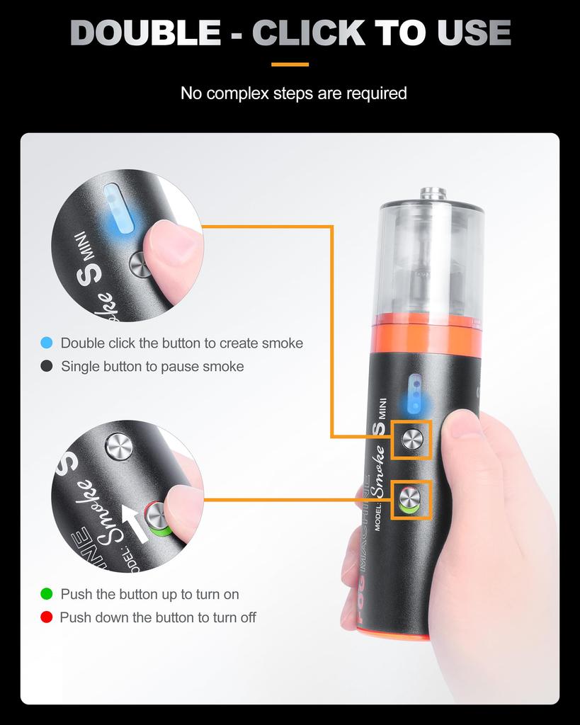 LENSGO Mini Fog Portable Smoke Outdoor Remote Control Smoke Portable Fog Machine/Handheld Machine/Small Machine/Indoor Machine/Photography/Halloween