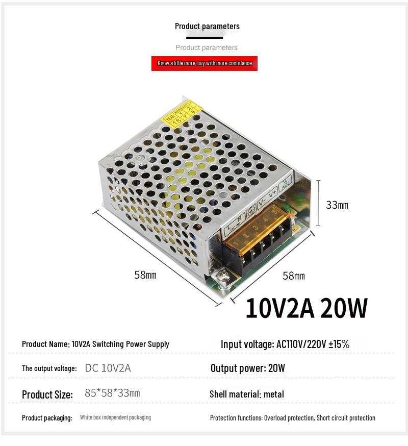 

Трансформатор 220 В до 10 В: 2A до 40A, 20W до 300W Імпульсний блок живлення