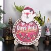 Christmas Decorations Countdown Calendar Desktop Wooden Decoration Santa Claus Countdown Calendar for Home Office Decoration