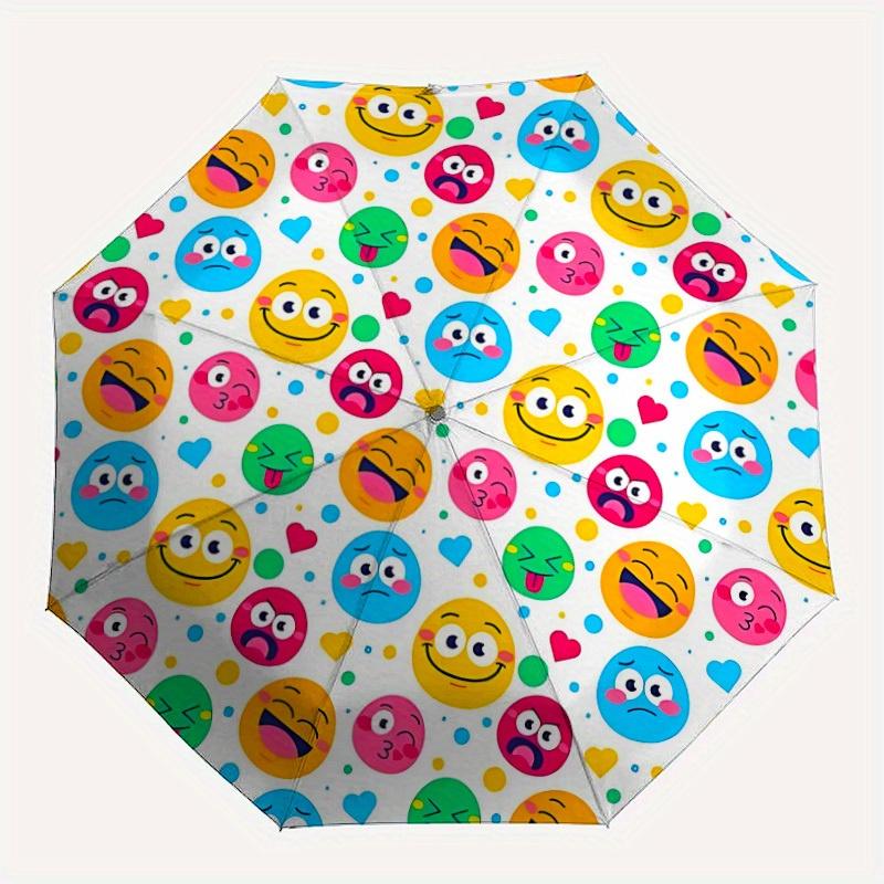 

1pc Emoji Pattern Automatic Umbrella, Portable Folding umbrella for Everyday Use, Perfect Gift, Trendy Fashion y250826024