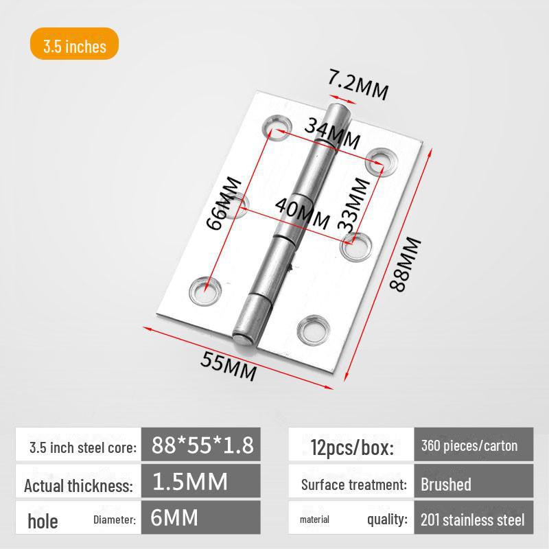 Scharniersatz für Schranktüren und Fenster aus Edelstahl 304