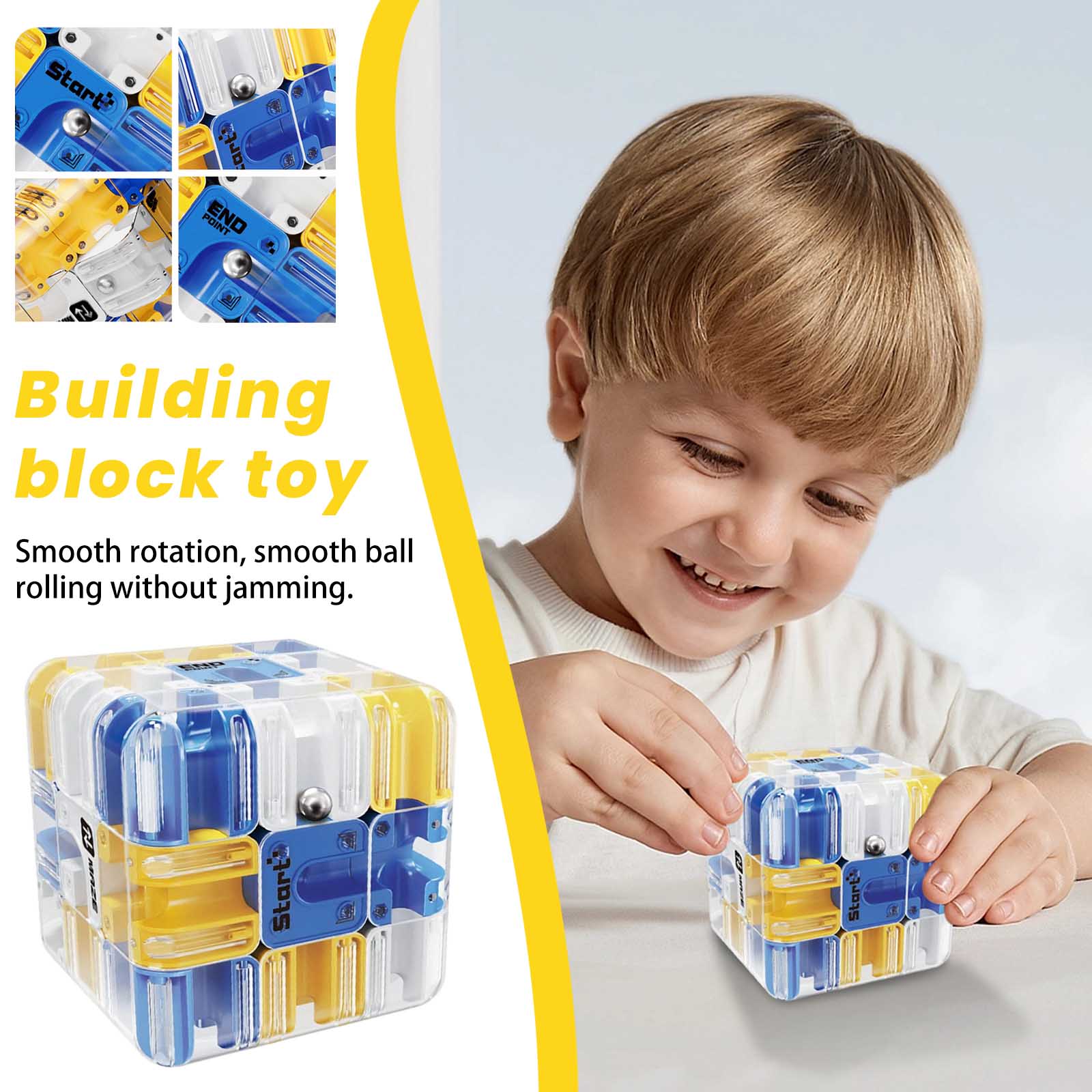 

Интеллектуальный лабиринт с бусинами, развивающая игрушка для снятия стресса и тренировки мышления у детей. One Size