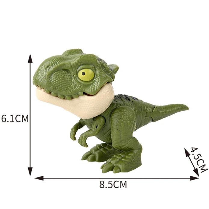 Jurassic Finger Dinosaur  Tyrannosaurus Model Toys For Kids Finger Biting Dinosaurs Movable Joints Dinosaur Toy For Boy Gift
