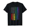 American Rainbow Flag LGBT Pride Tshirt T-Shirt