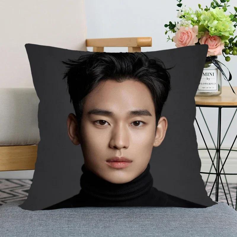 45x45cm Kim Soo Hyun Pillowcase Bedroom Home Decorative Nice Gift Pillow Cover Square Zipper Pillow Cases Satin Soft Fabric
